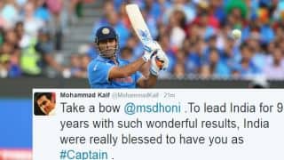 MS Dhoni quits ODI, T20I captaincy; Twitter erupts